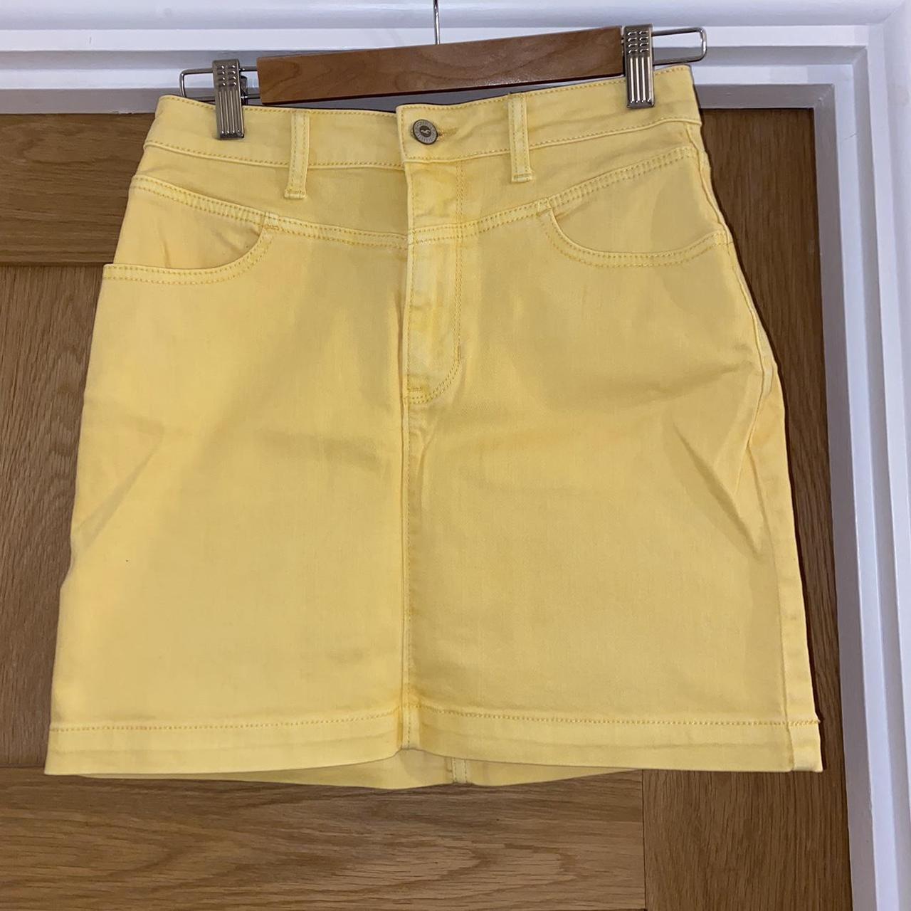 Jack wills yellow denim skirt hotsell