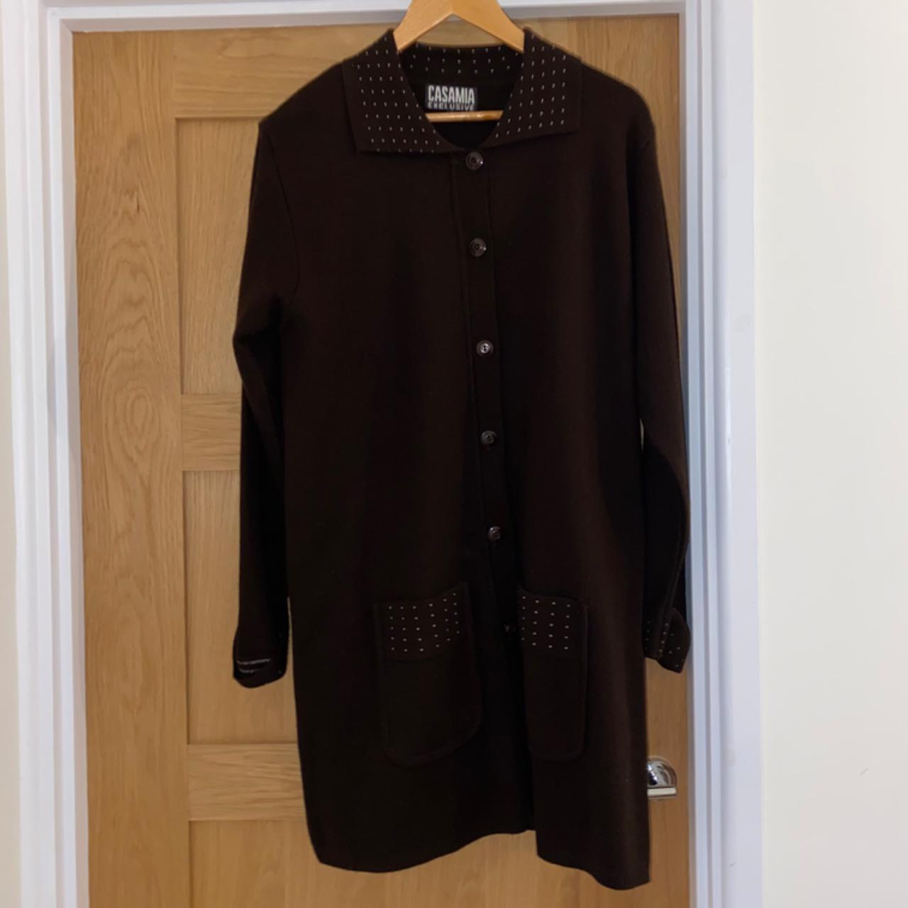 Casamia Brown Collared Cardigan Sold as seen FREE. Depop