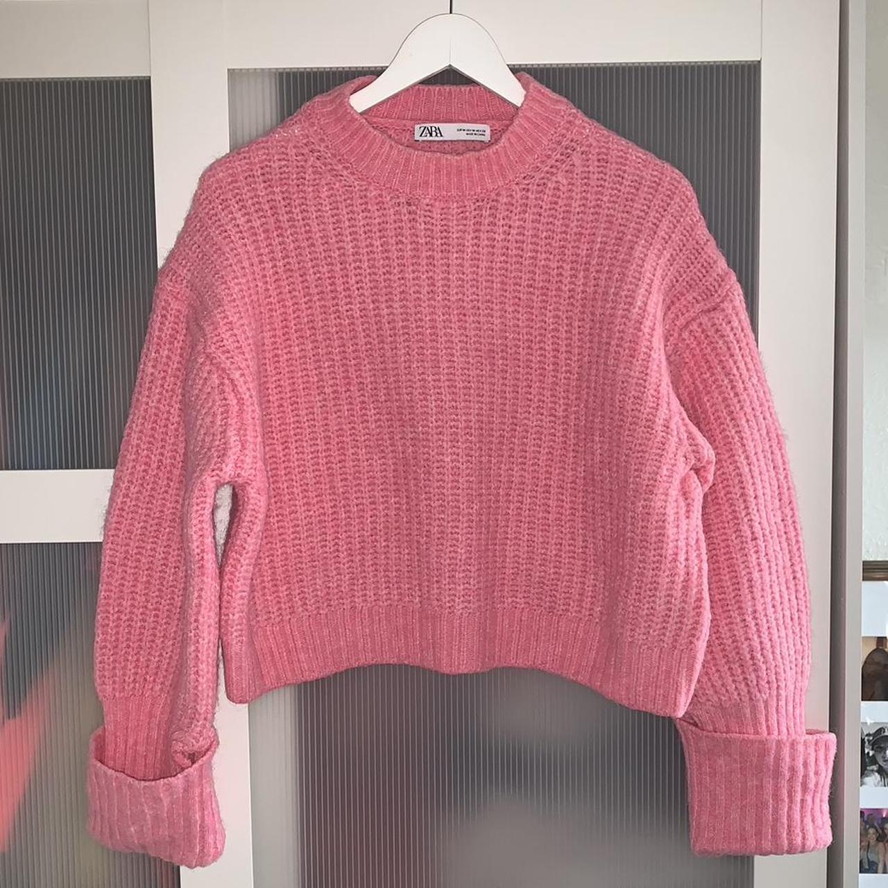 Zara Women's Pink Jumper | Depop