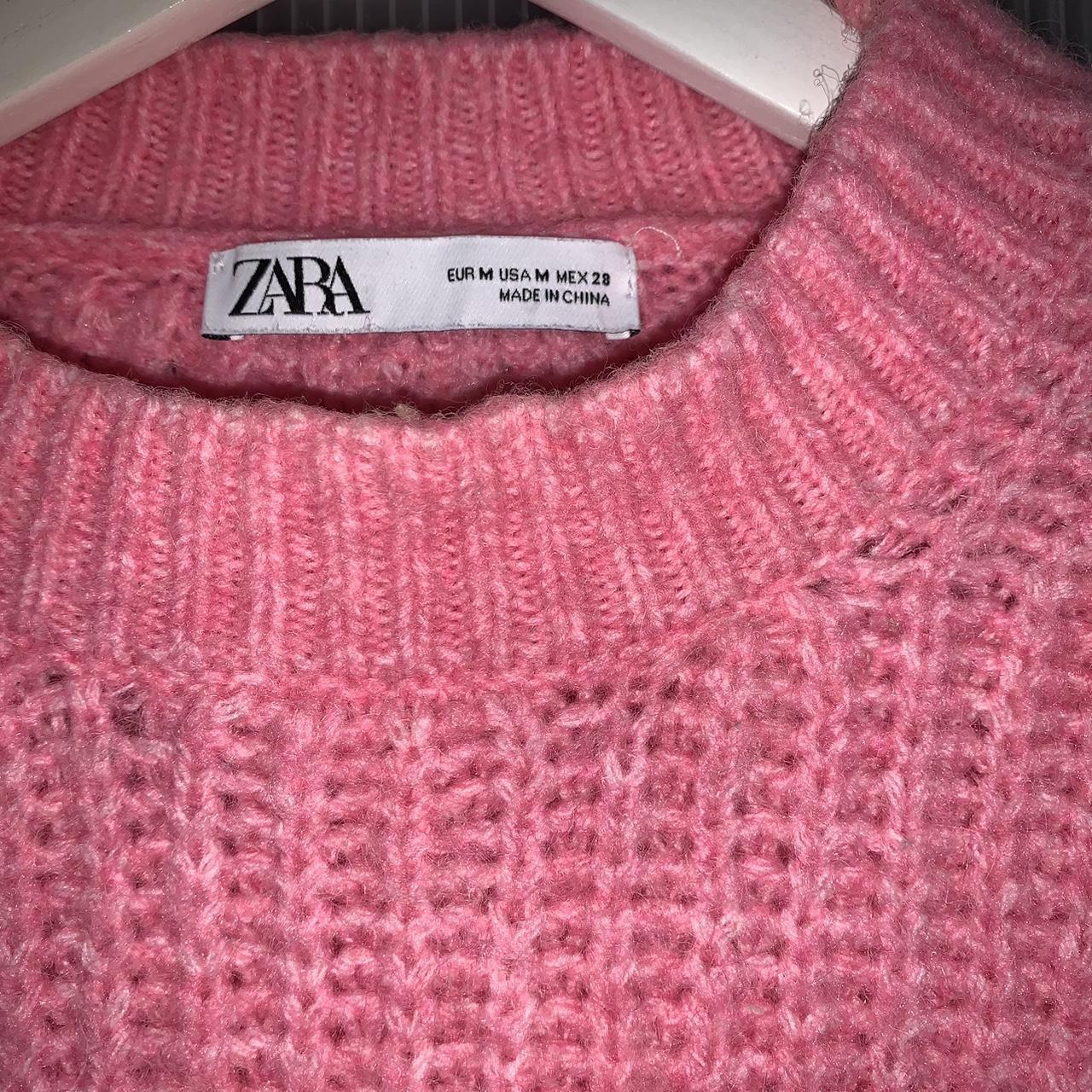 Zara Women's Pink Jumper Depop