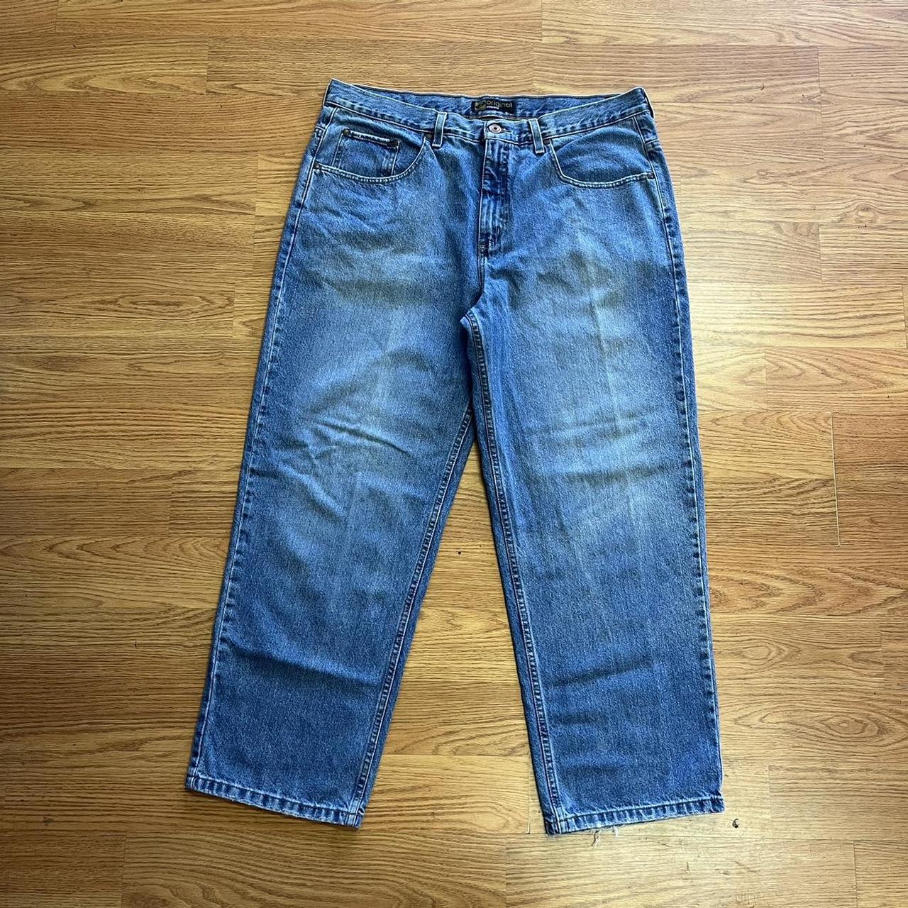 anchor blue baggy jeans