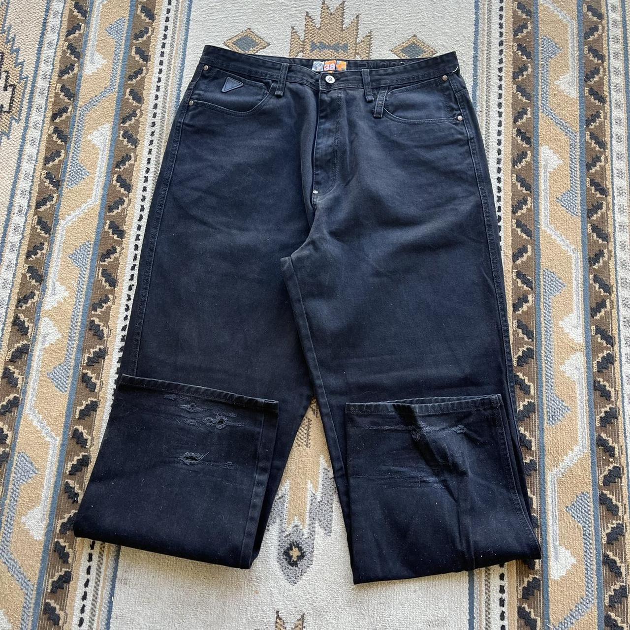 Vintage Akademiks Baggy Fit Black Denim Jeans... - Depop