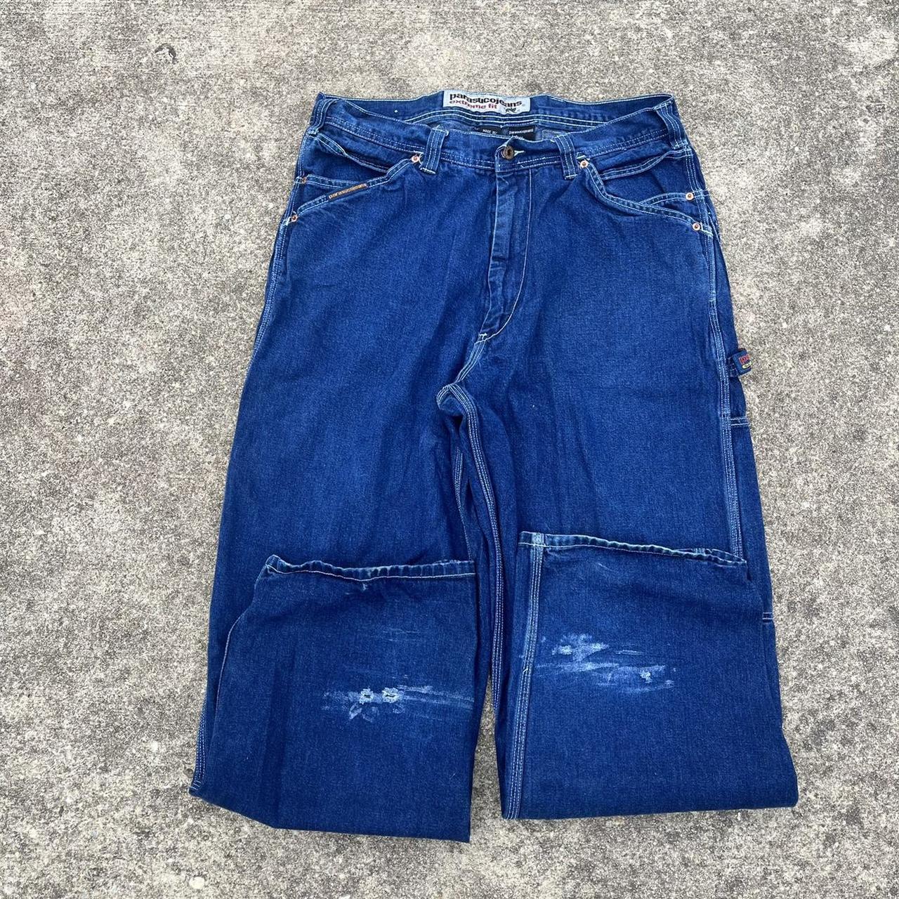 Vintage Parasuco Extreme Fit Baggy Blue Denim... - Depop