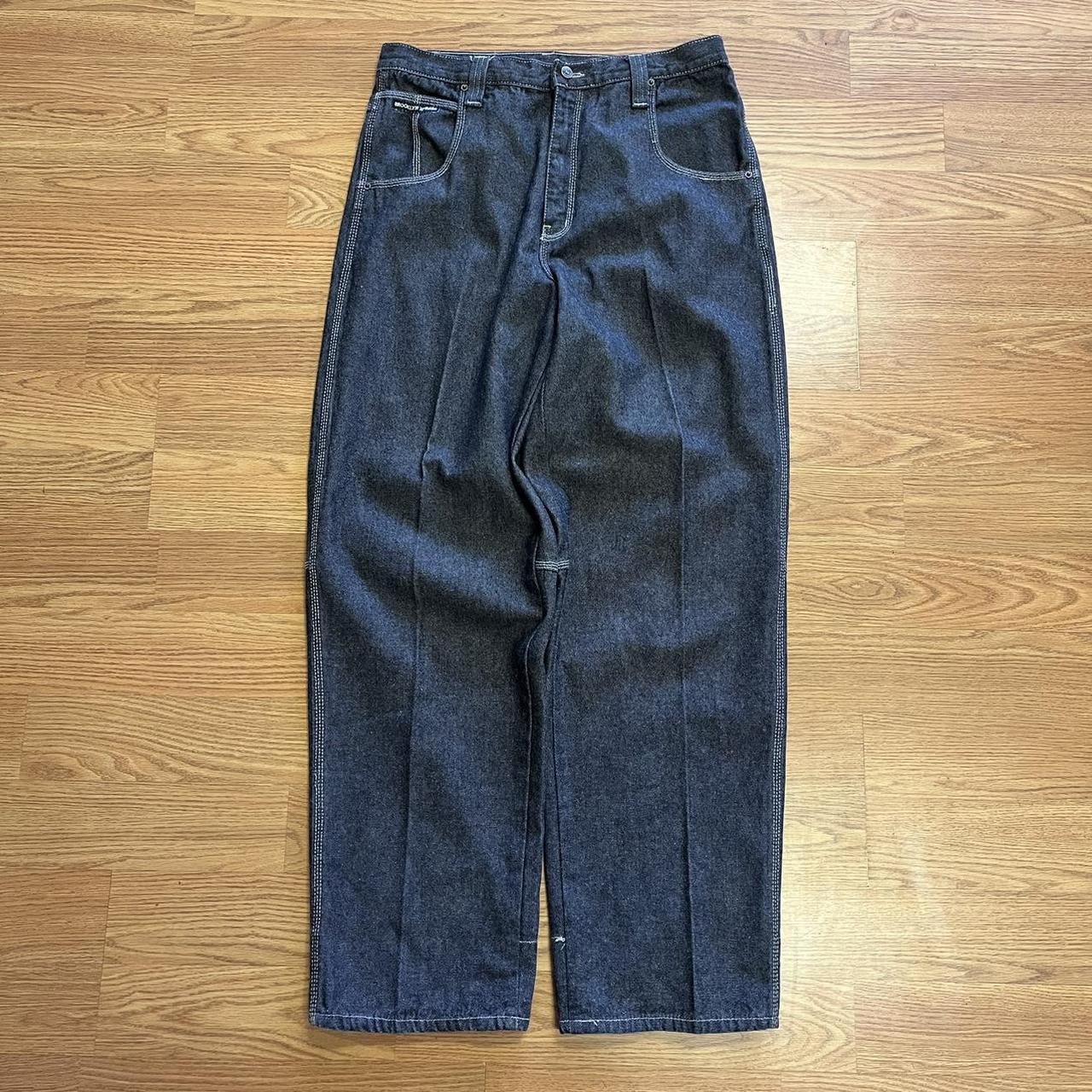 Vintage Brooklyn Xpress Baggy Fit Dark Wash Denim... - Depop