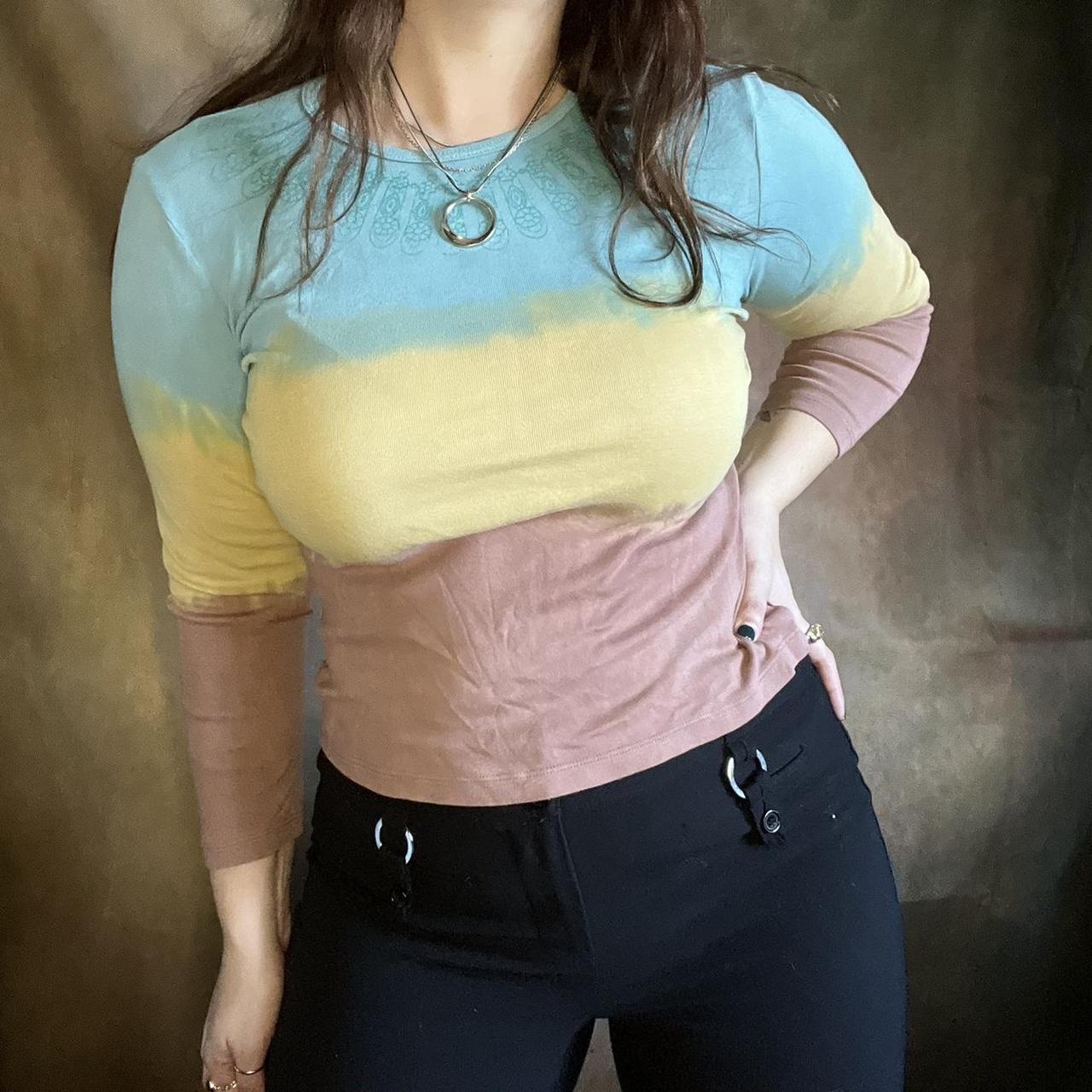Velvet Women's Yellow and Blue Shirt (2)