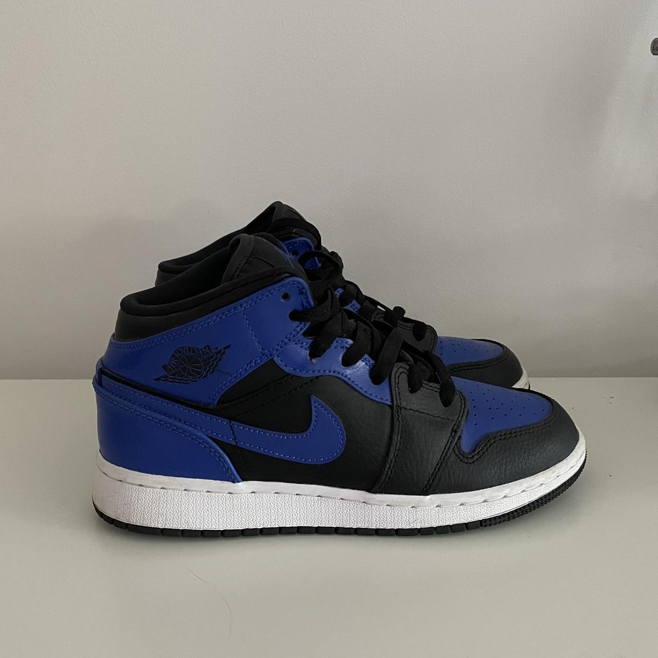 Royal blue Jordan 1 mids Uk size 4 Only worn... Depop