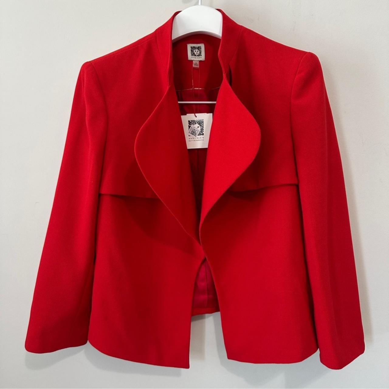 Anne klein red blazer hotsell