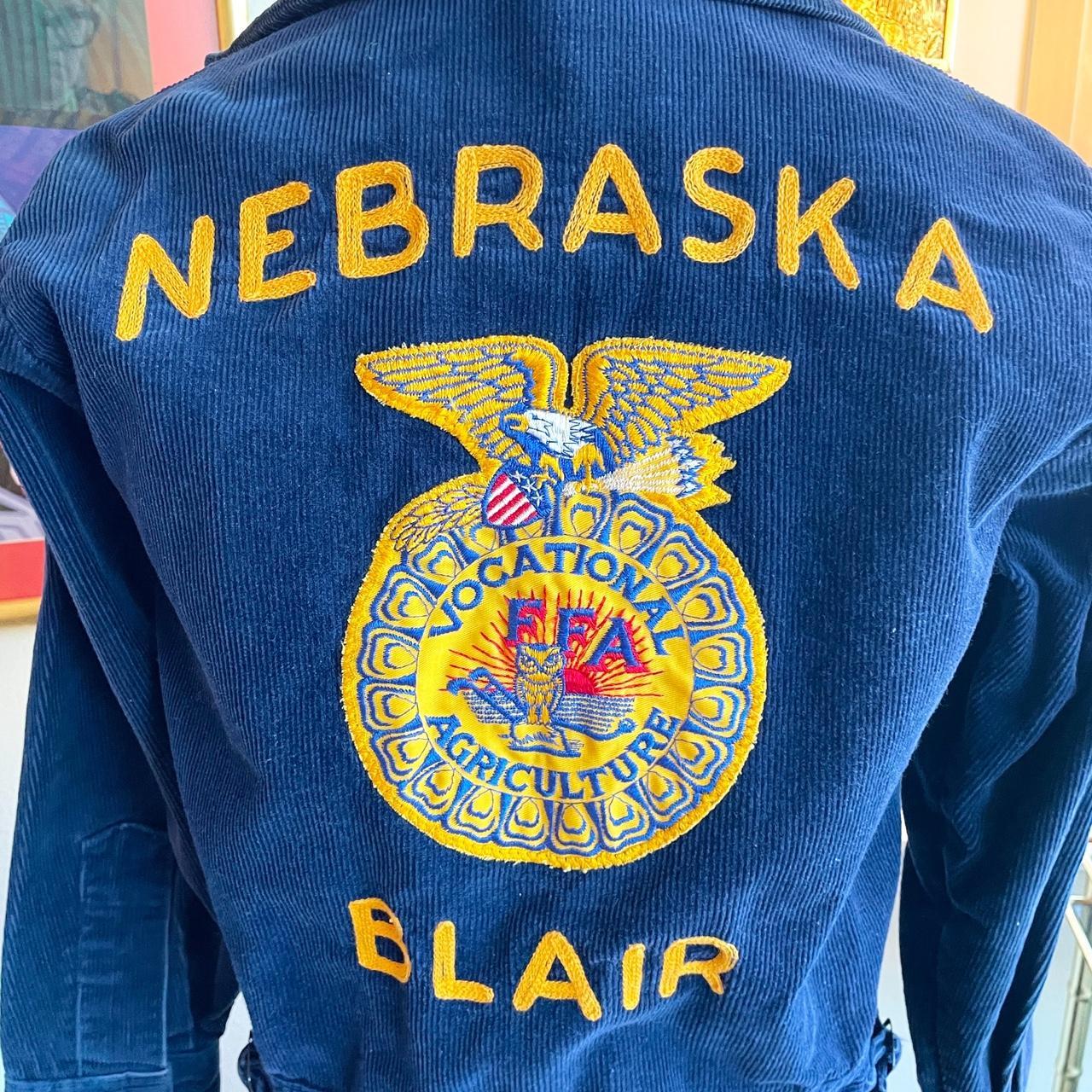 VINTAGE NEBRASKA FFA JACKET 💙💛🌾 Such a cool piece! | Depop