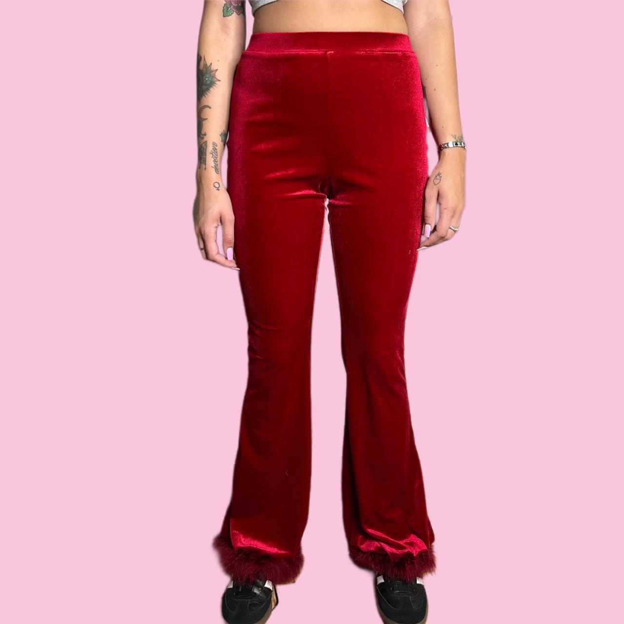 red flare yoga pants - size medium - great condition - Depop