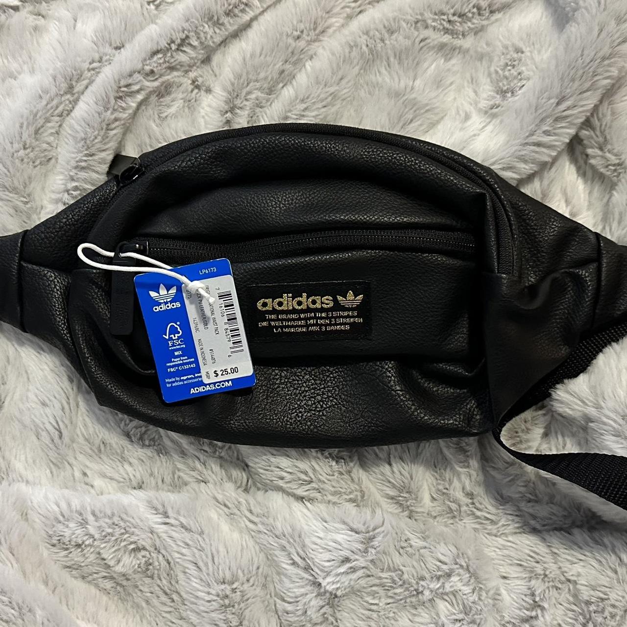 Leather adidas fanny pack. Depop