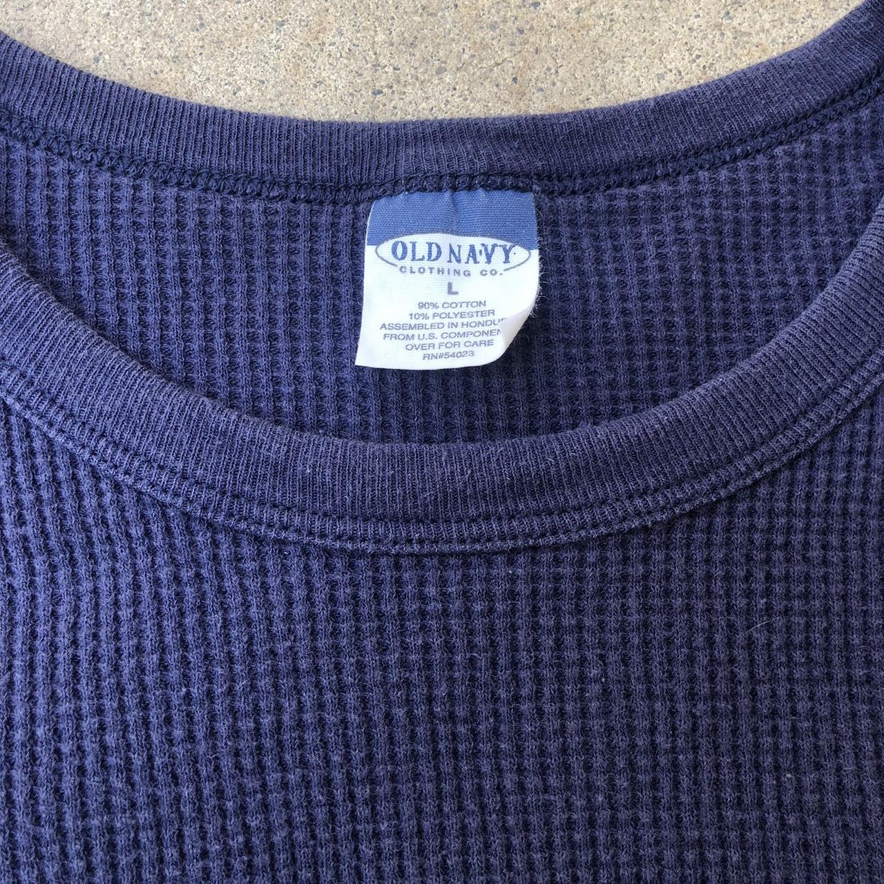 Vintage Old navy waffle long sleeve navy thermal... Depop