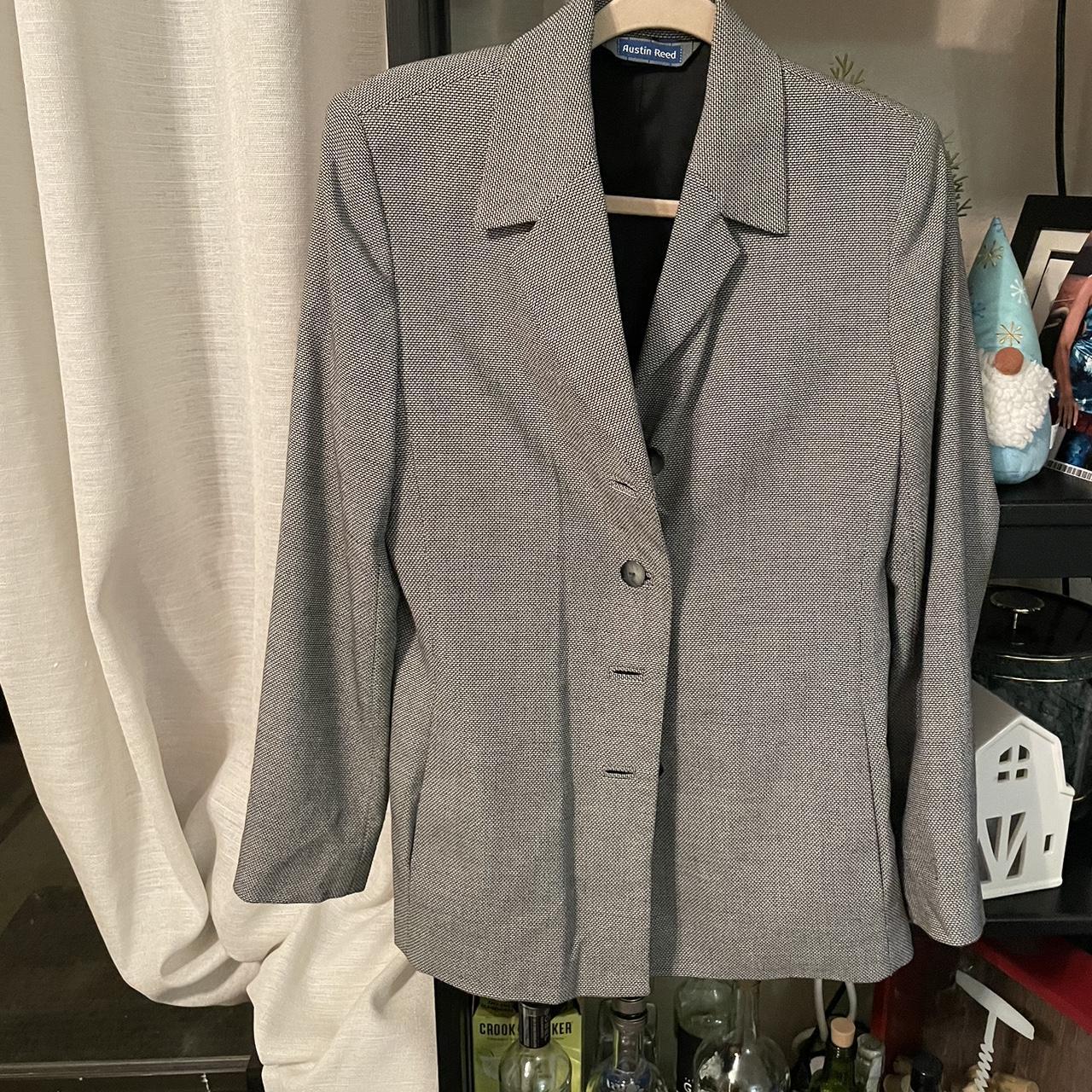 Austin Reed Women's Grey Coat | Depop