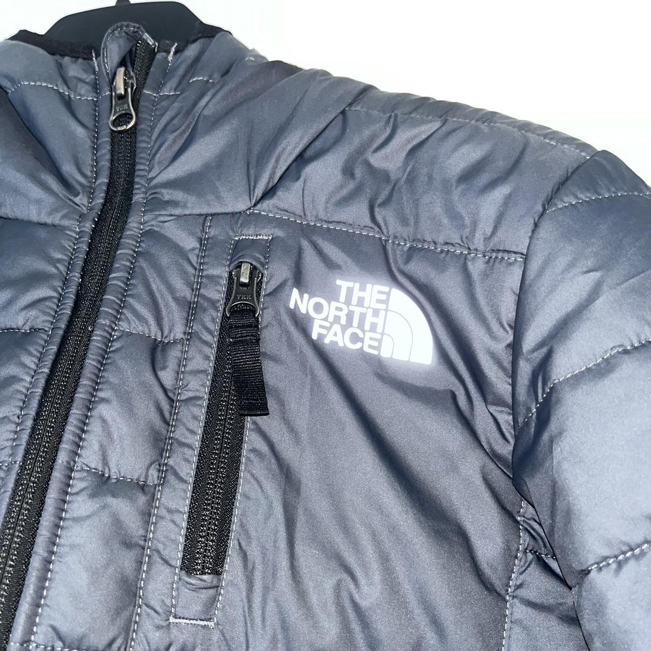 Grey North face Junior Medium Jacket Too late to... Depop