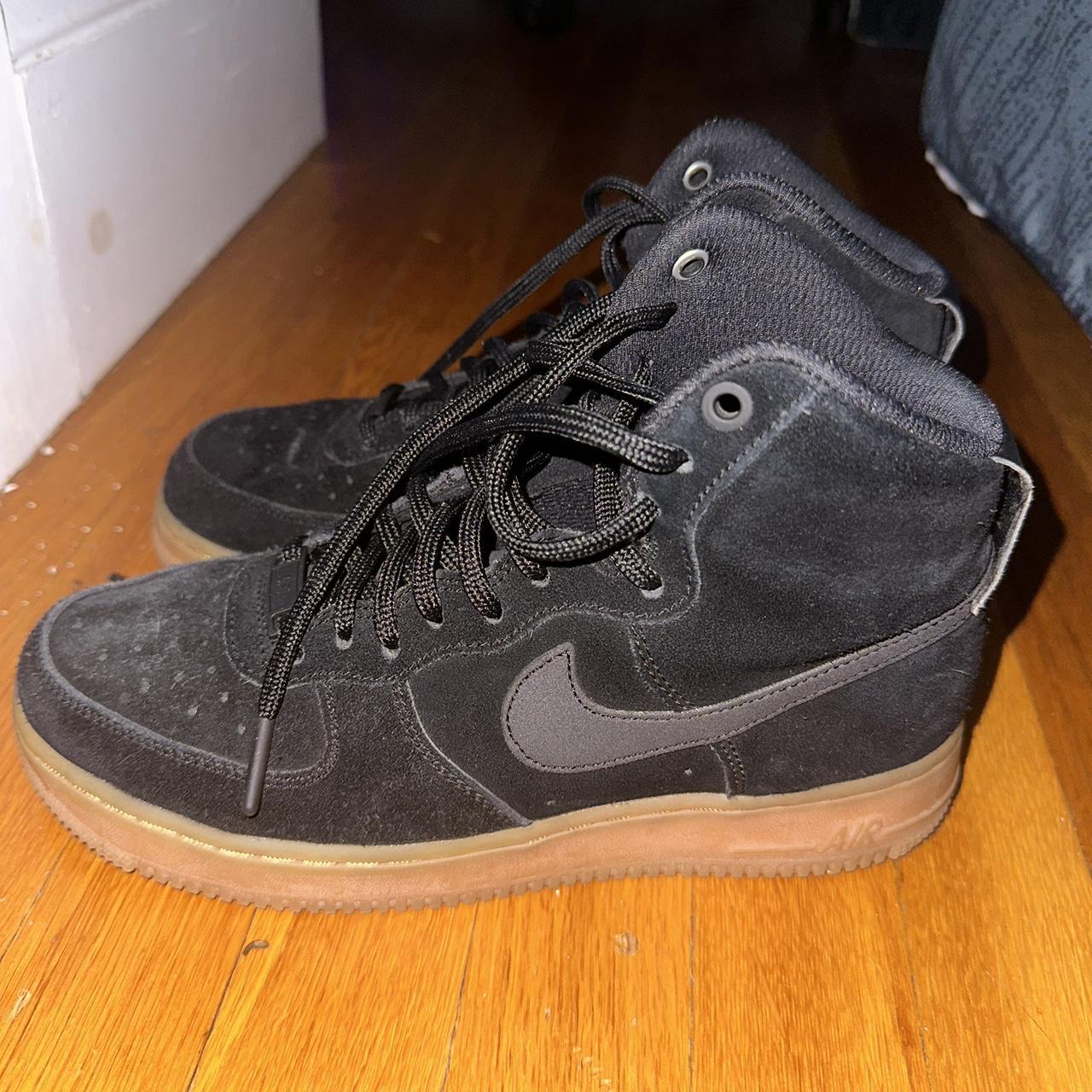 High Top Air Force All Black Suede Nike Air Force High Black Suede