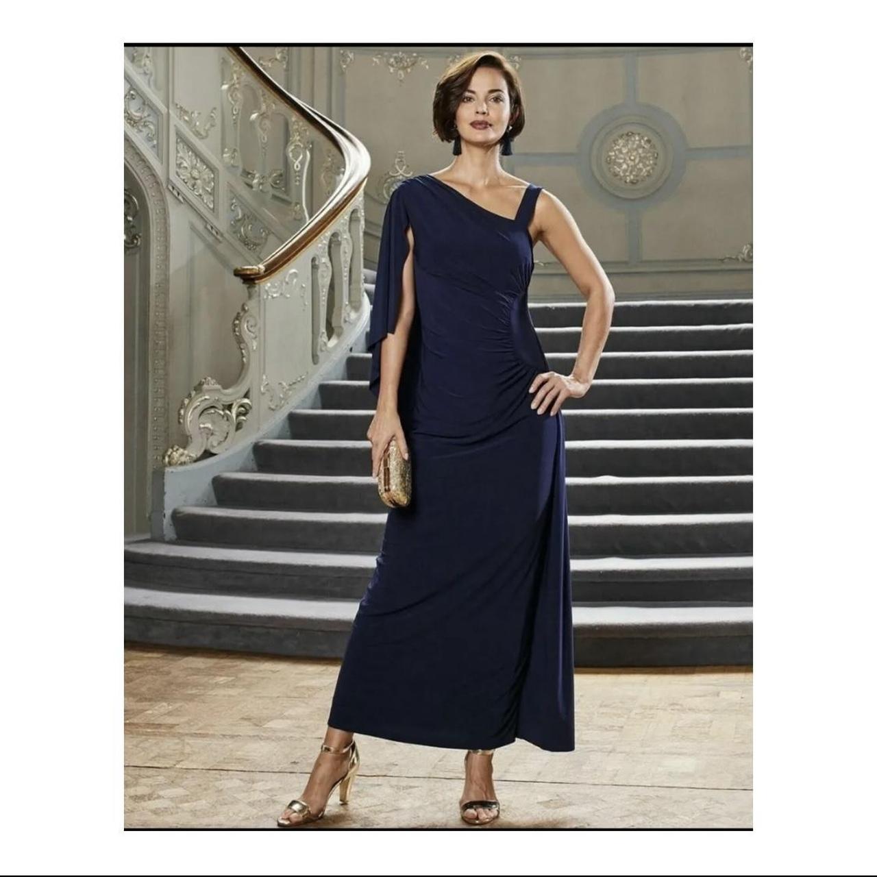 Evening Dress Joanna Hope Navy Dress Joanna Hope Drape Shoulder