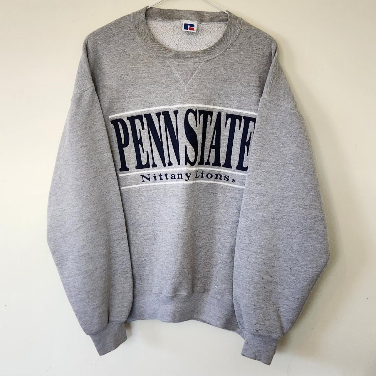 Vintage 90s Penn State University Grey Pullover... - Depop