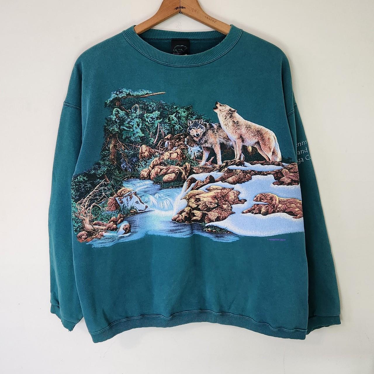 Vintage Fly Fishing Sweater Size - Depop