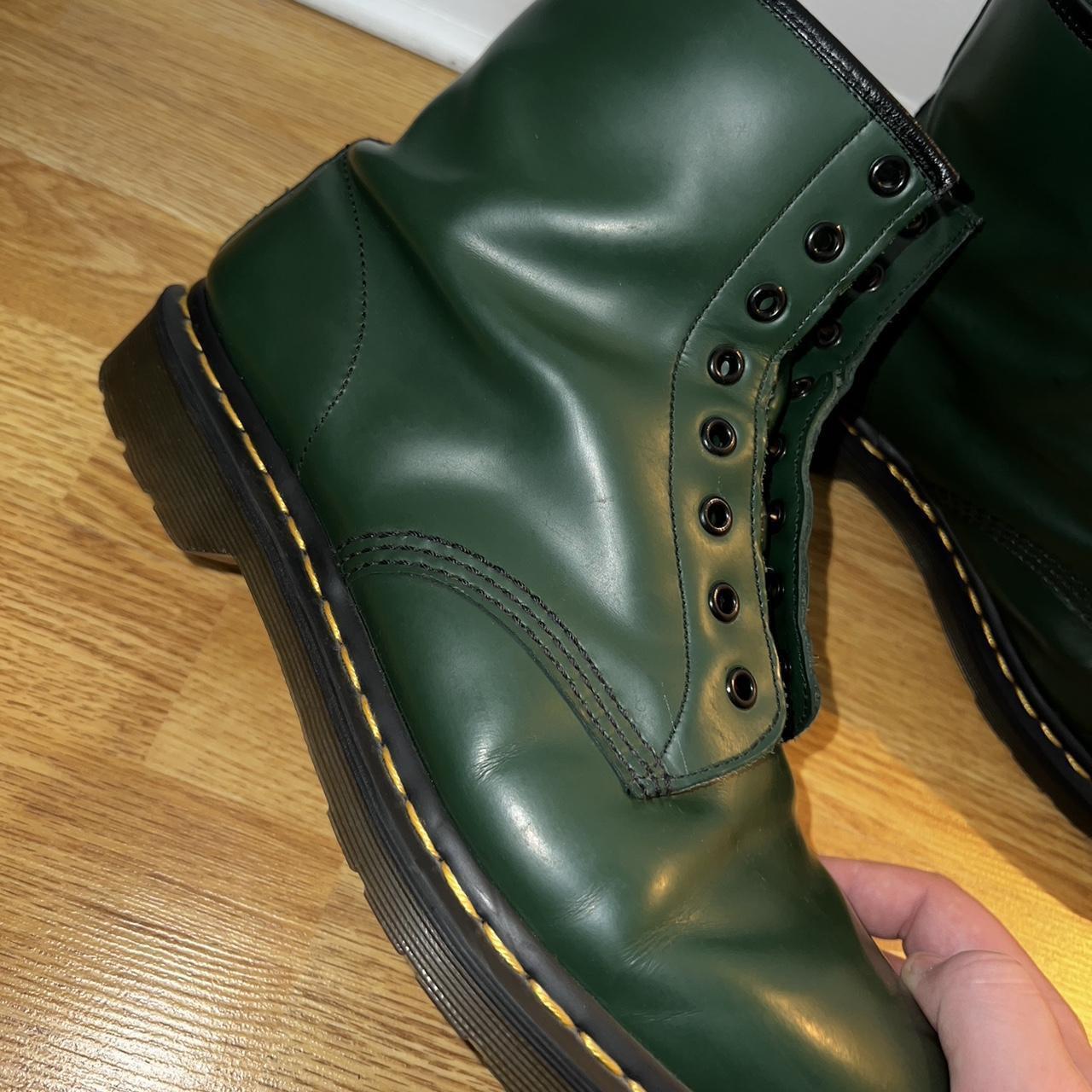 olive green doc martens