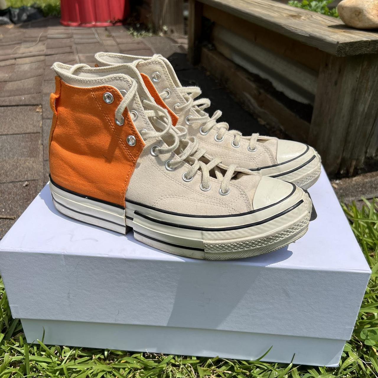 Feng Chen Wang Men's White and Orange Trainers (2)