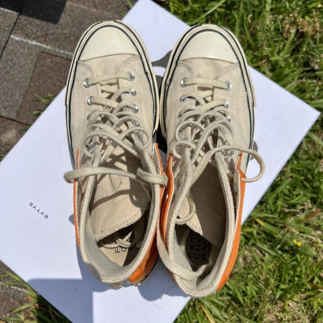 Feng Chen Wang Men's White and Orange Trainers (3)