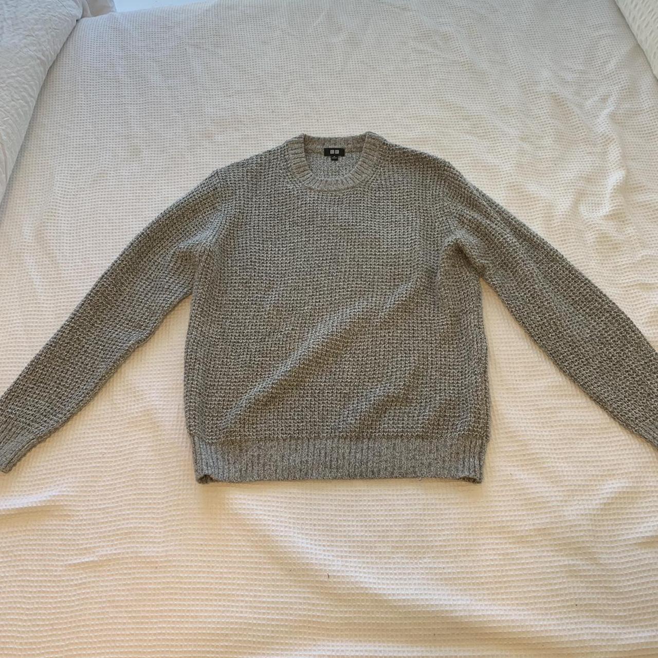 Uniqlo wool blend fisherman style sweater in a... - Depop