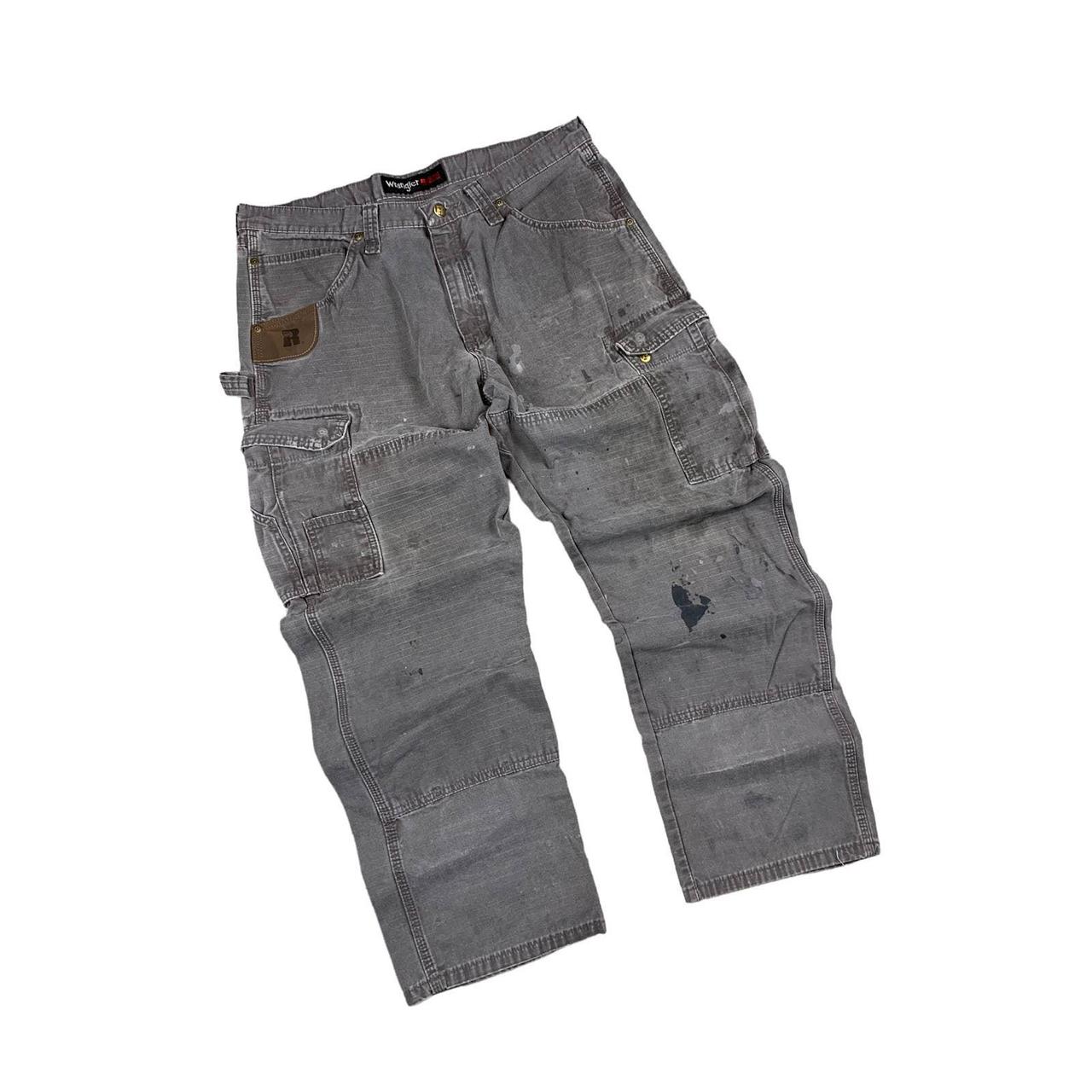 Wrangler Men's Grey Trousers | Depop