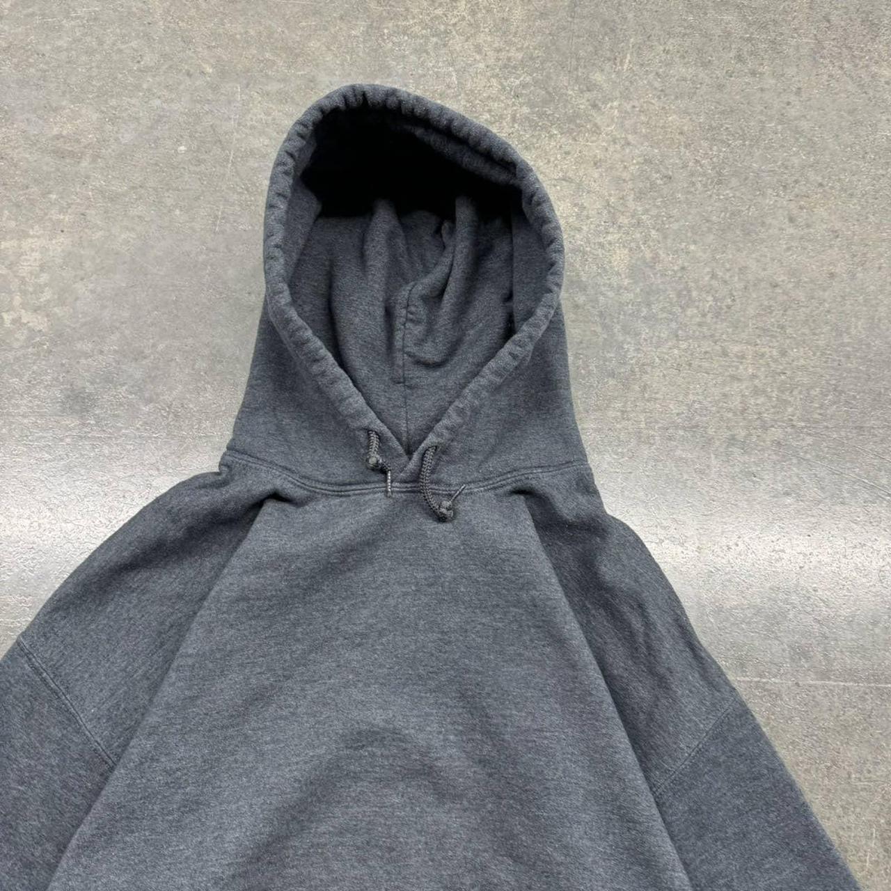 VINTAGE Y2K GREY ESSENTIAL BLANK HOODIE -OPEN TO... - Depop