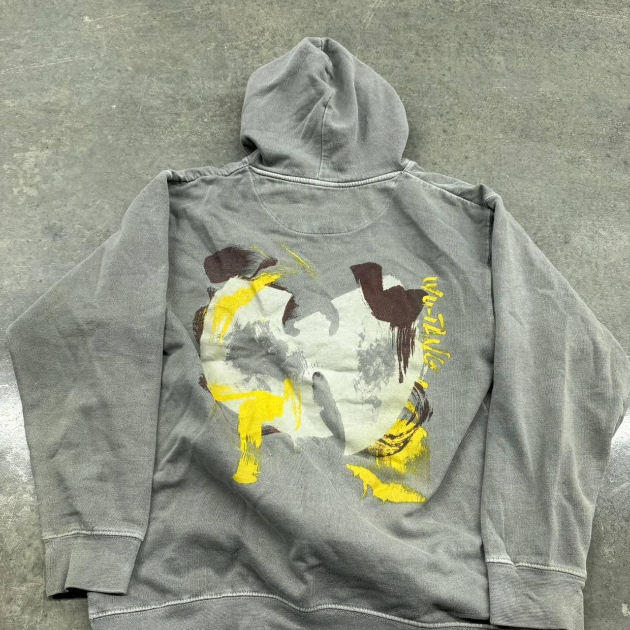 VINTAGE Y2K GREY WU TANG ESSENTIAL RAP HOODIE -OPEN... - Depop