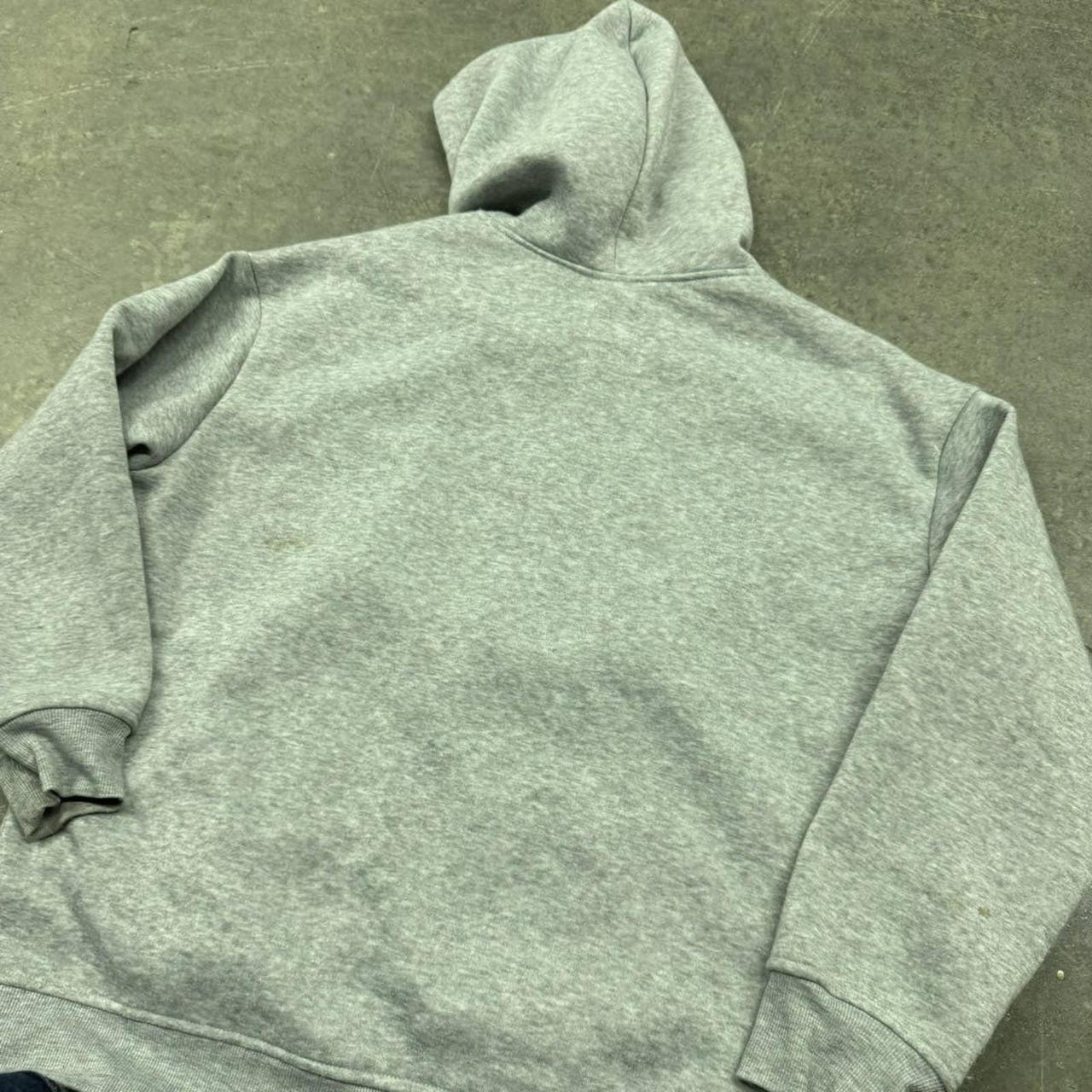 VINTAGE Y2K GREY ESSENTIAL BLANK ZIP HOODIE -OPEN TO... - Depop