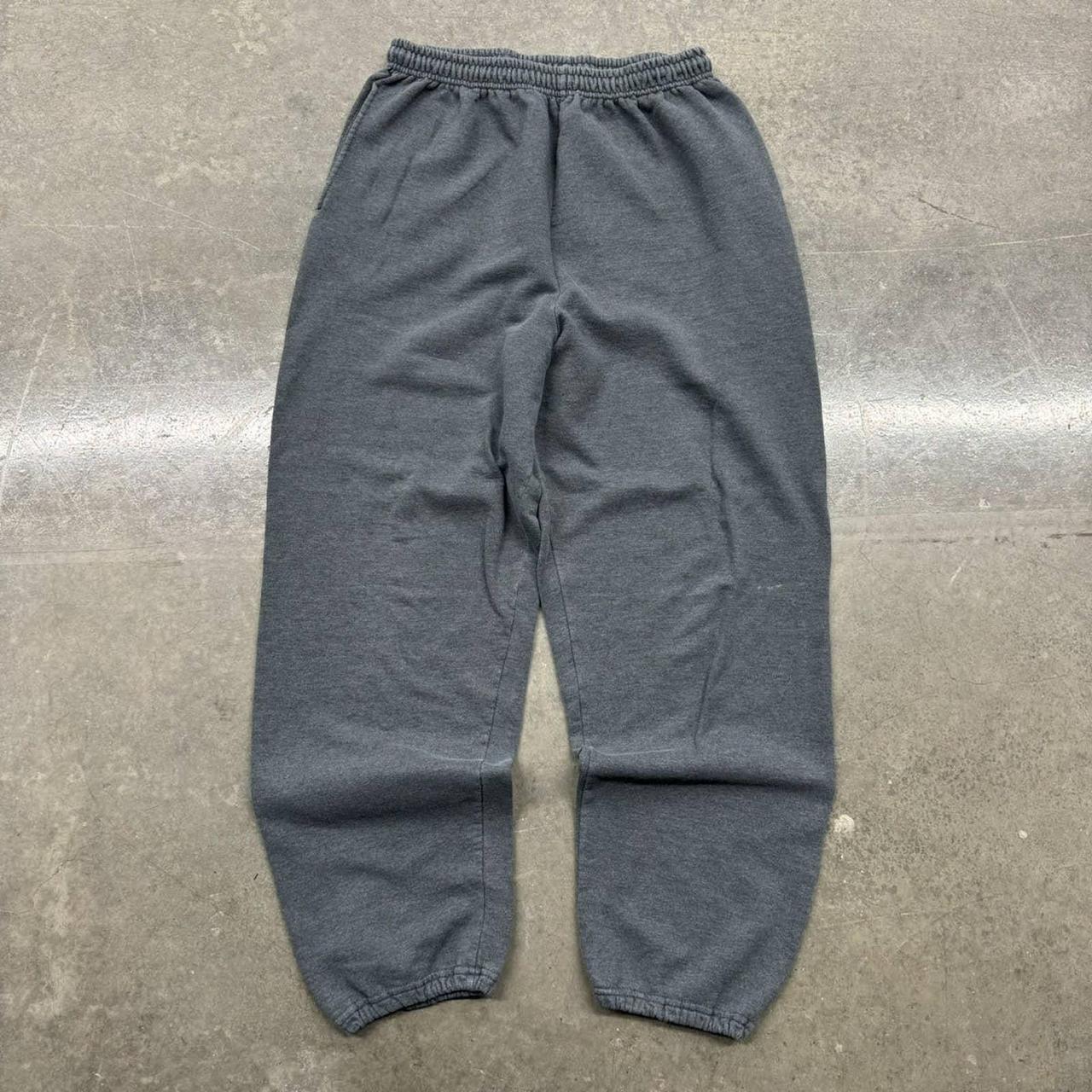 Y2K GREY BLANK ESSENTIAL SWEATPANTS -OPEN TO... - Depop