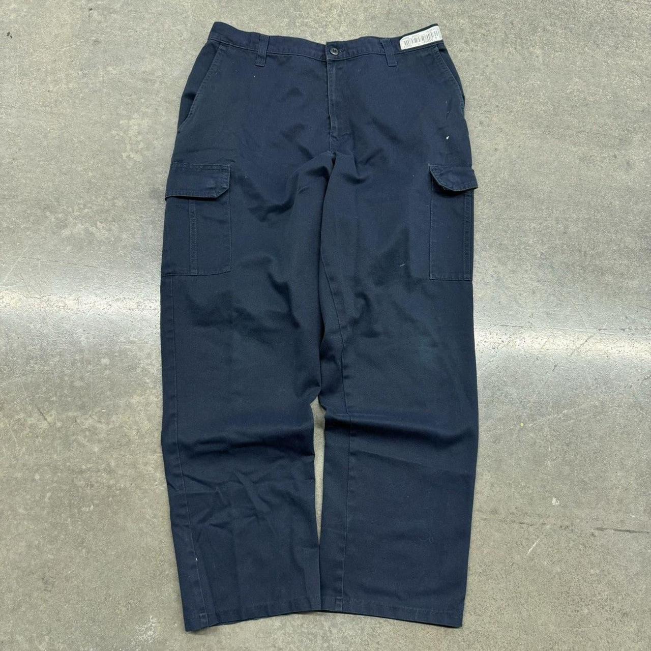 Y2K BAGGY BLUE CARGO SKATER PANTS -OPEN TO... - Depop