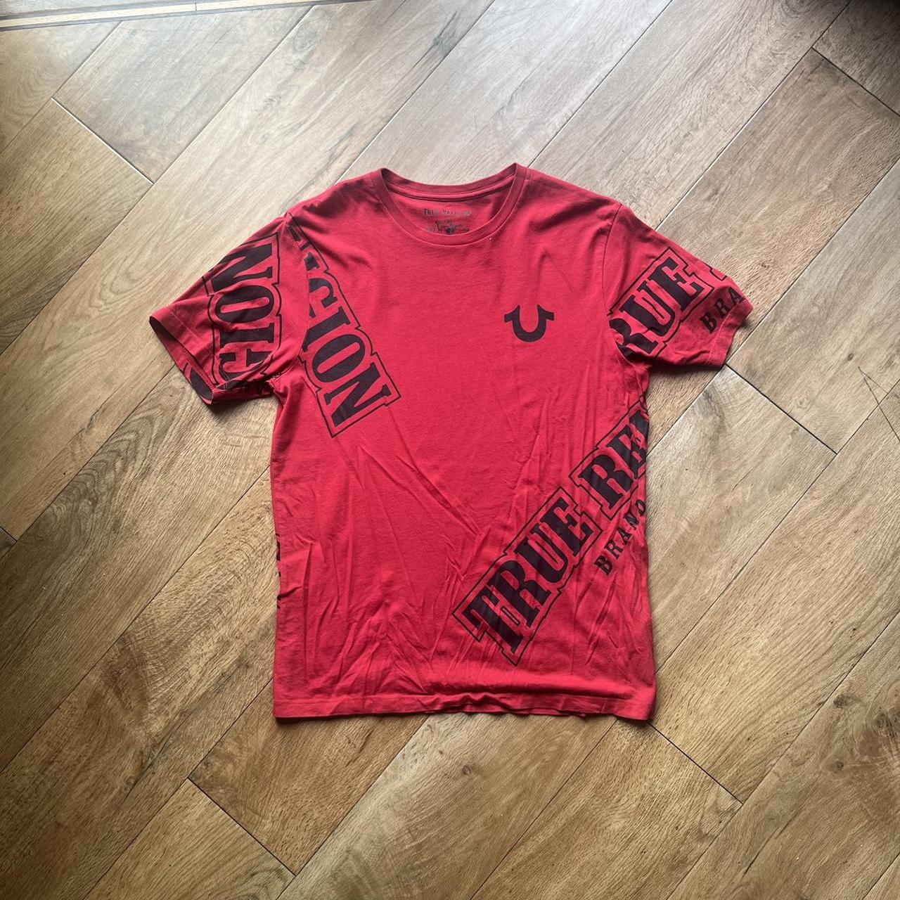 Red real True Religion tshirt Size -... - Depop