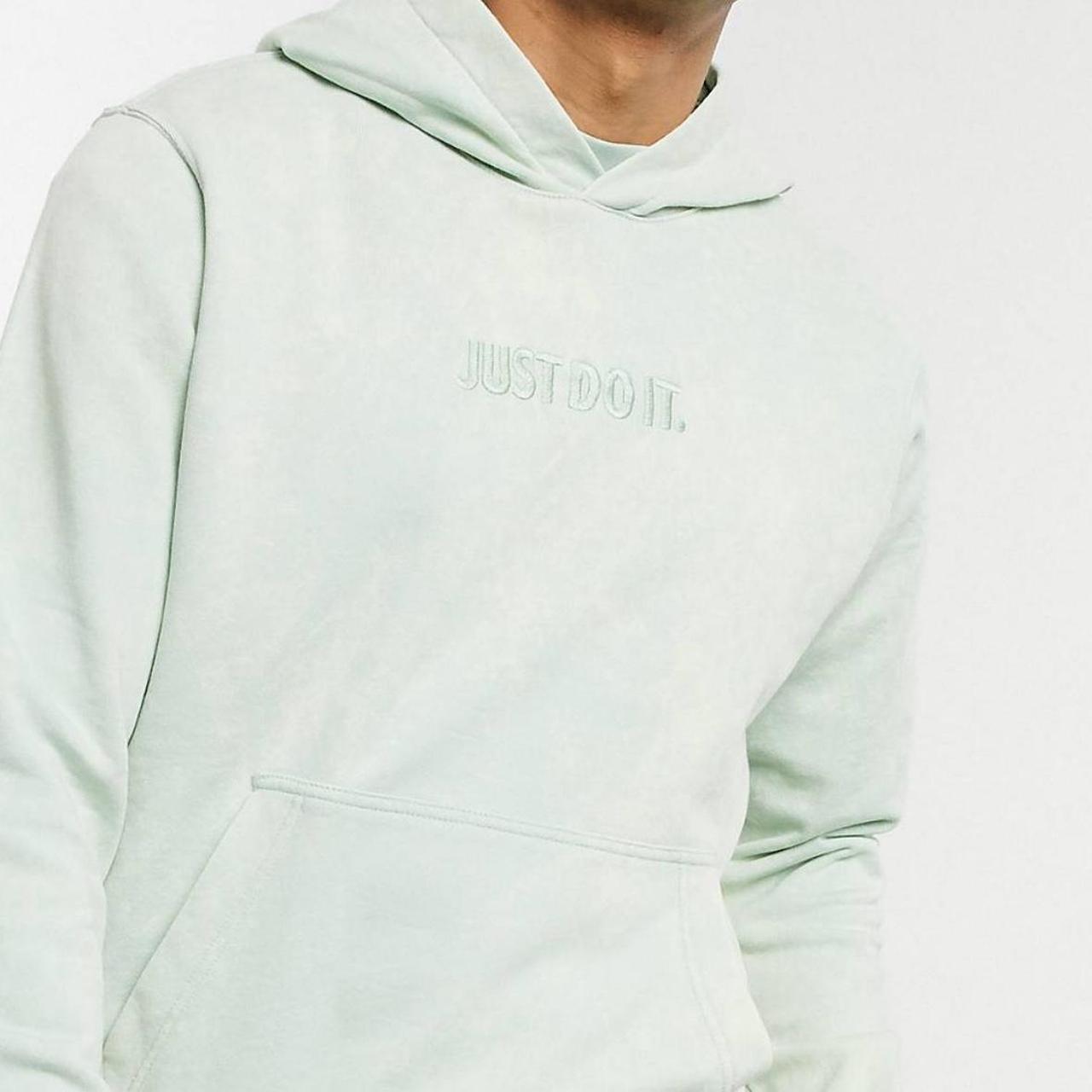 Nike just do it washed jumper in green Size