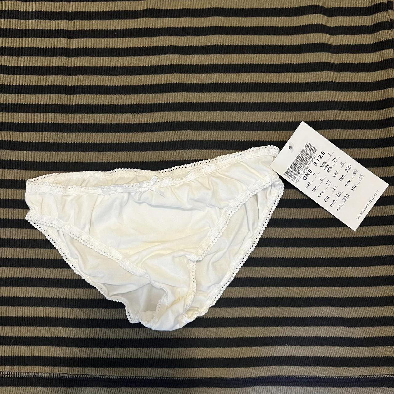 Brandy Melville White Scalloped Underwear Depop