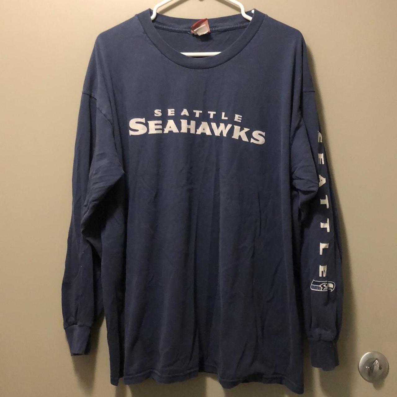 NFL Seattle Seahawks Polo Shirt - SIZE XL - Blue - Depop