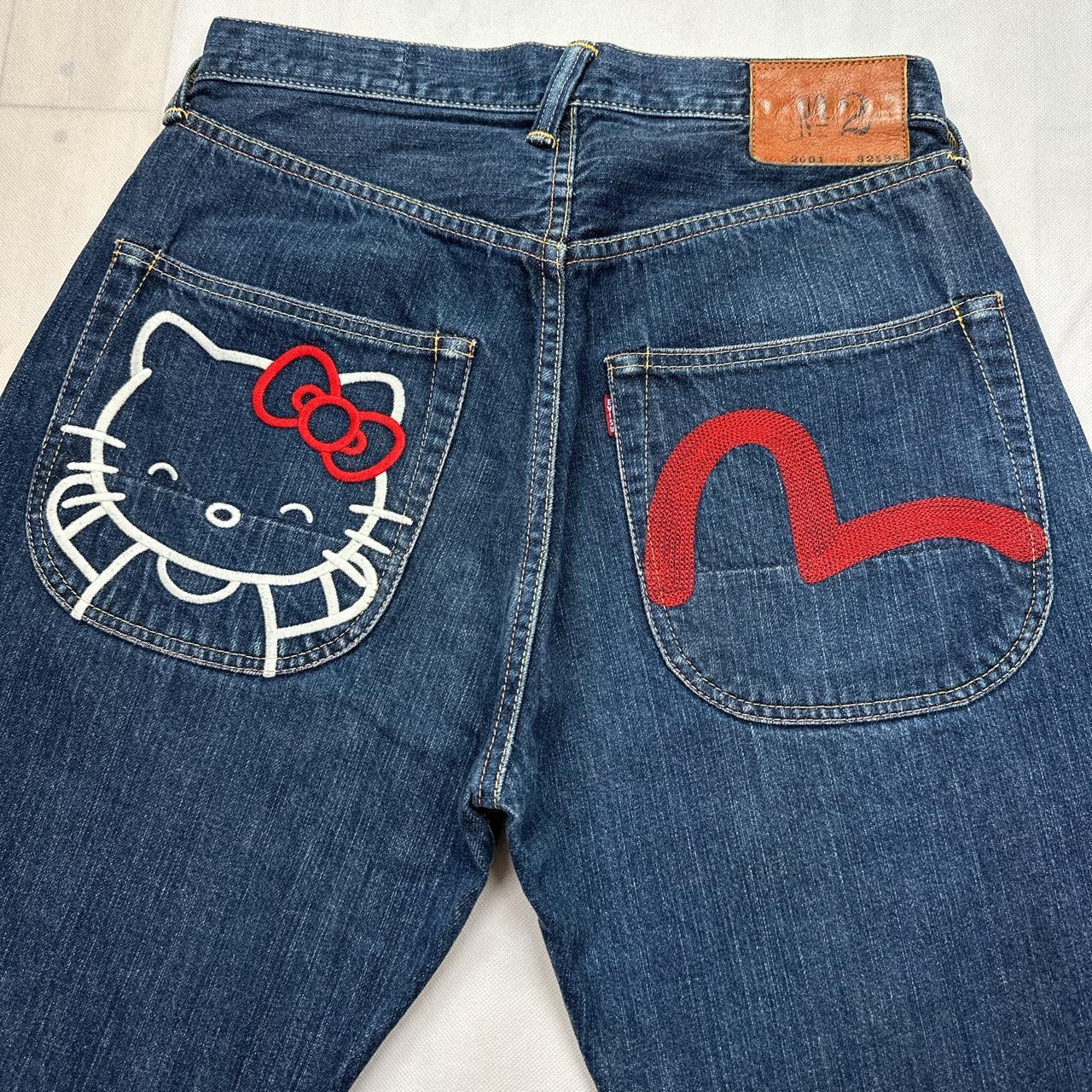 Authentic Evisu X Hello Kitty Embroidered Gull Depop