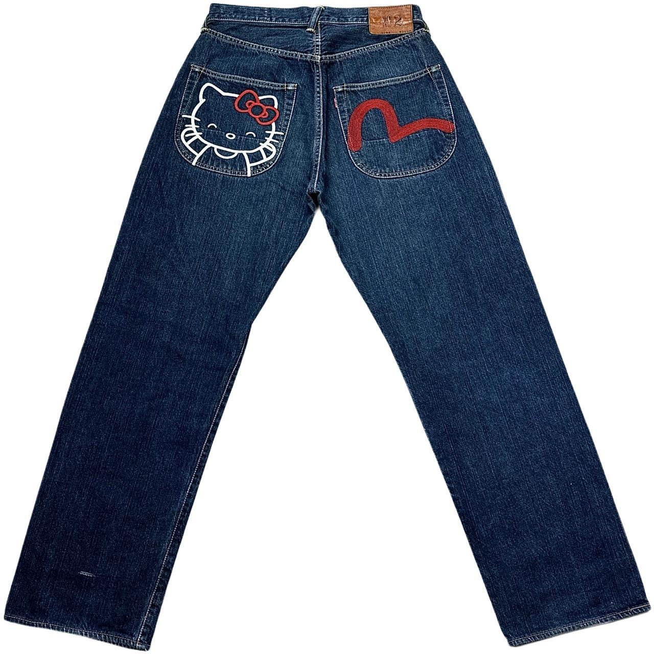 Authentic Evisu x Hello Kitty Embroidered Gull... Depop