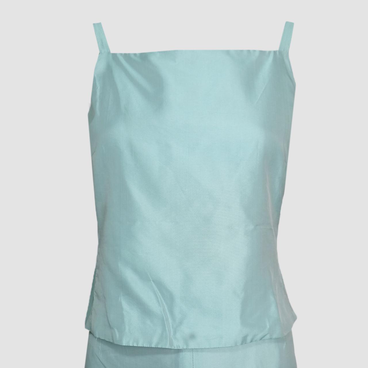 Vintage 90s Ferre light blue skirt and top set. Made... Depop