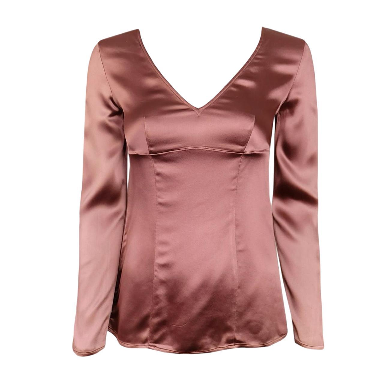 Bronze satin blouse online