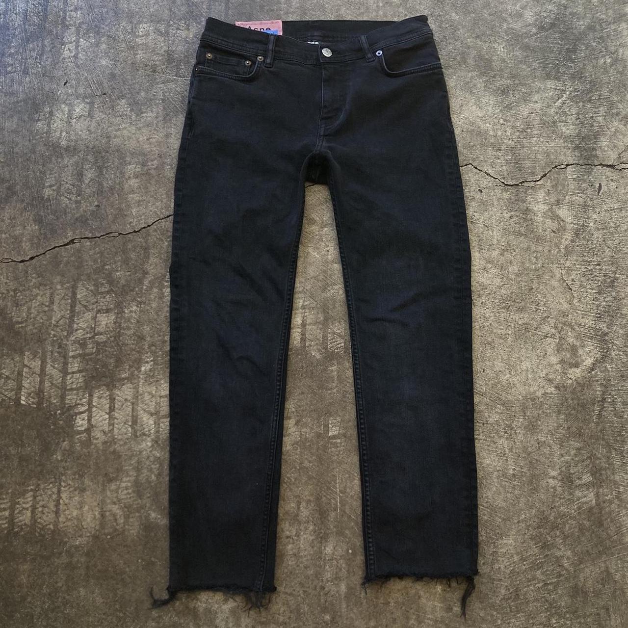 Modern black Acne Studios jeans Blå konst floragatan... - Depop