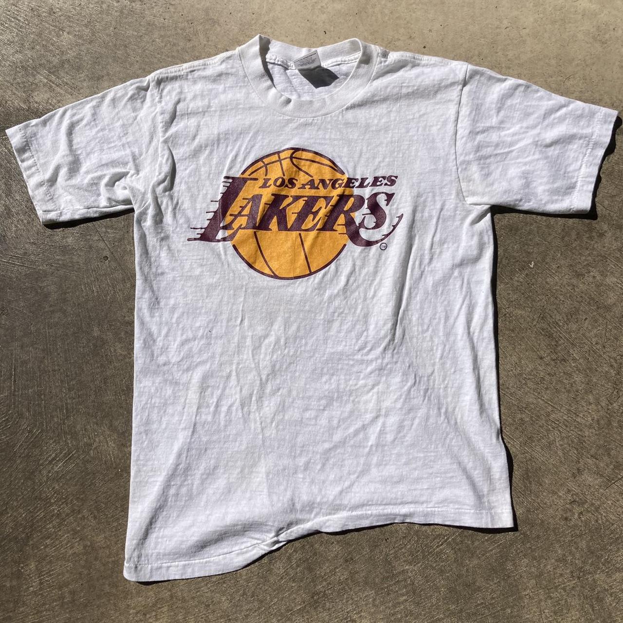 Vintage NBA Los Angeles Lakers Tee Shirt Size Small Made in USA 1980s