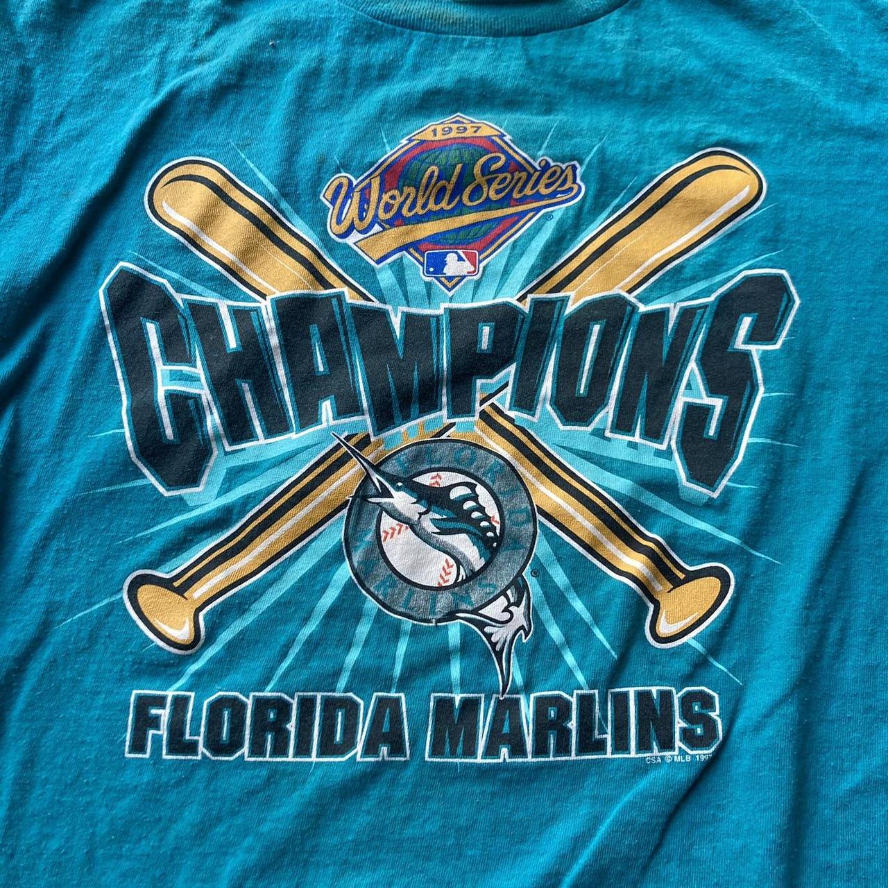 Florida marlins 1997 World Series Vintage Tee Fits - Depop