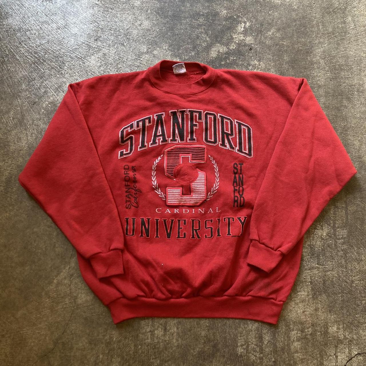 Stanford University Crewneck Sweatshirt | Champion | Silver/Cardinal | Medium