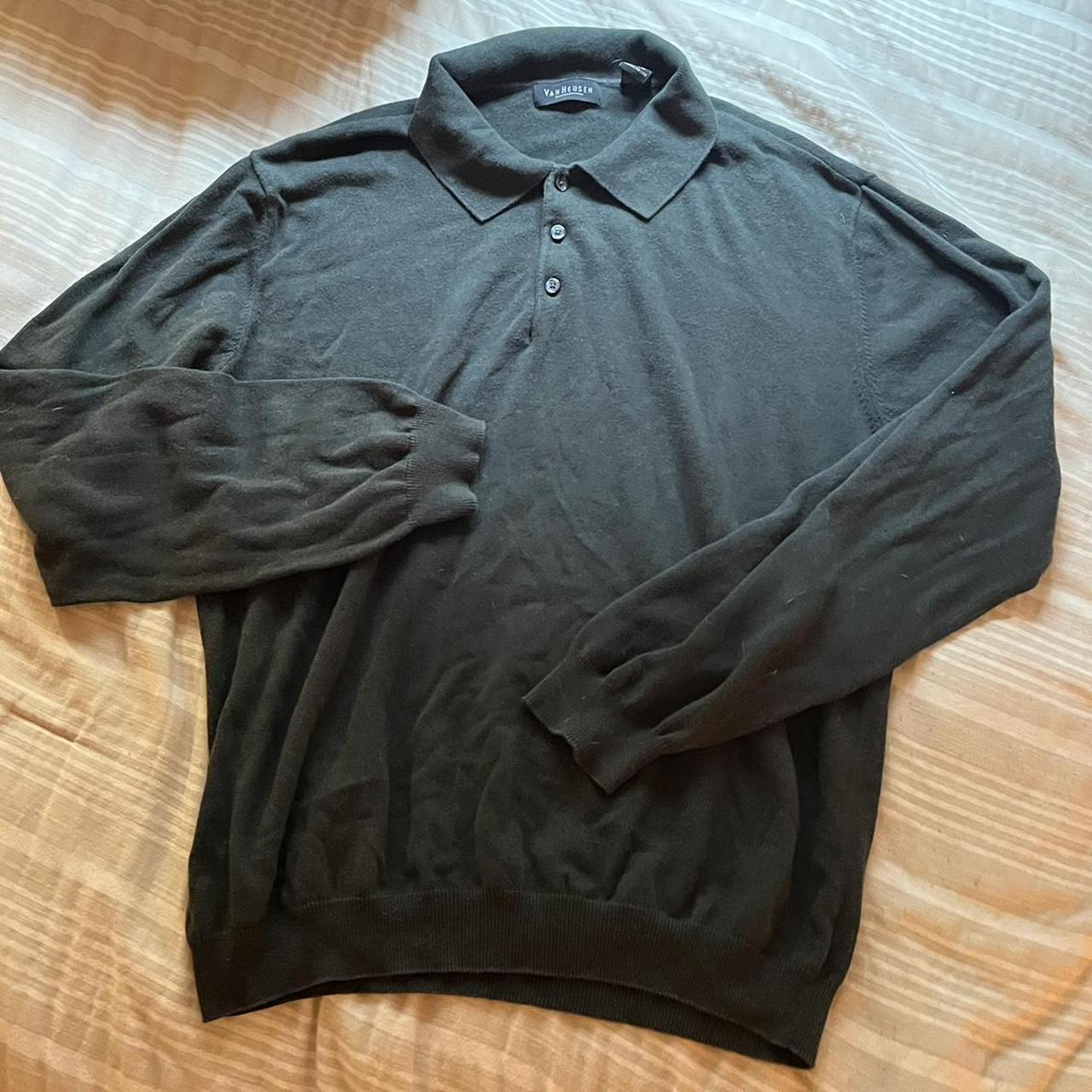 Van Heusen Men's Green Jumper | Depop