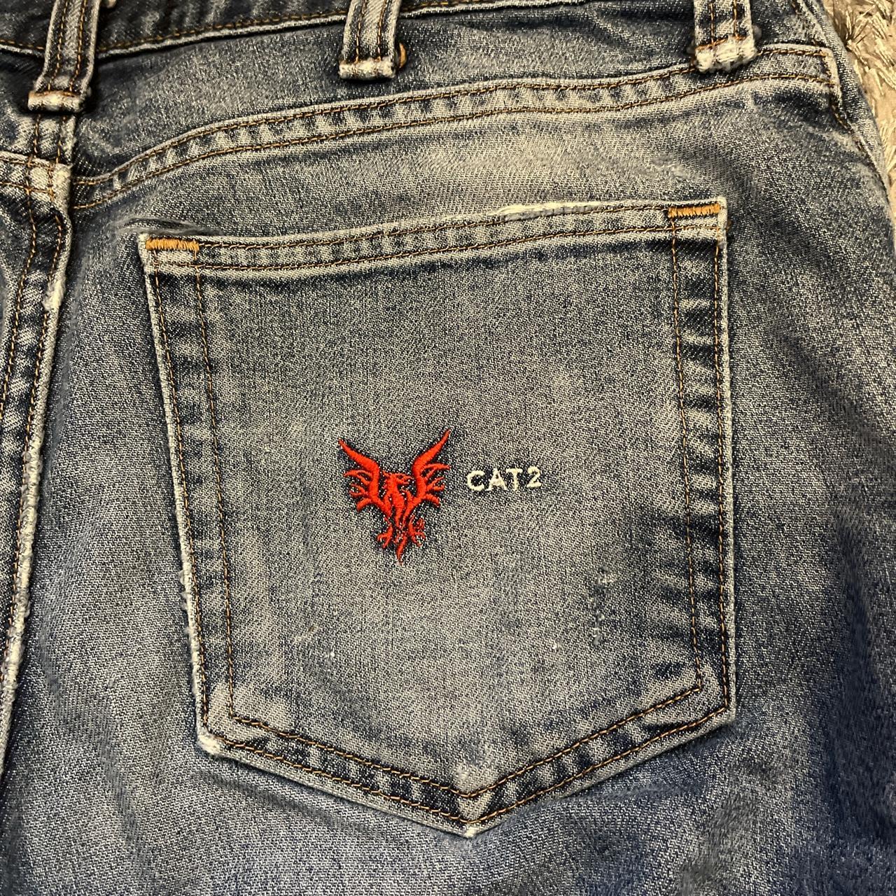 Y2K Drifire cat2 jeans Flame... Depop