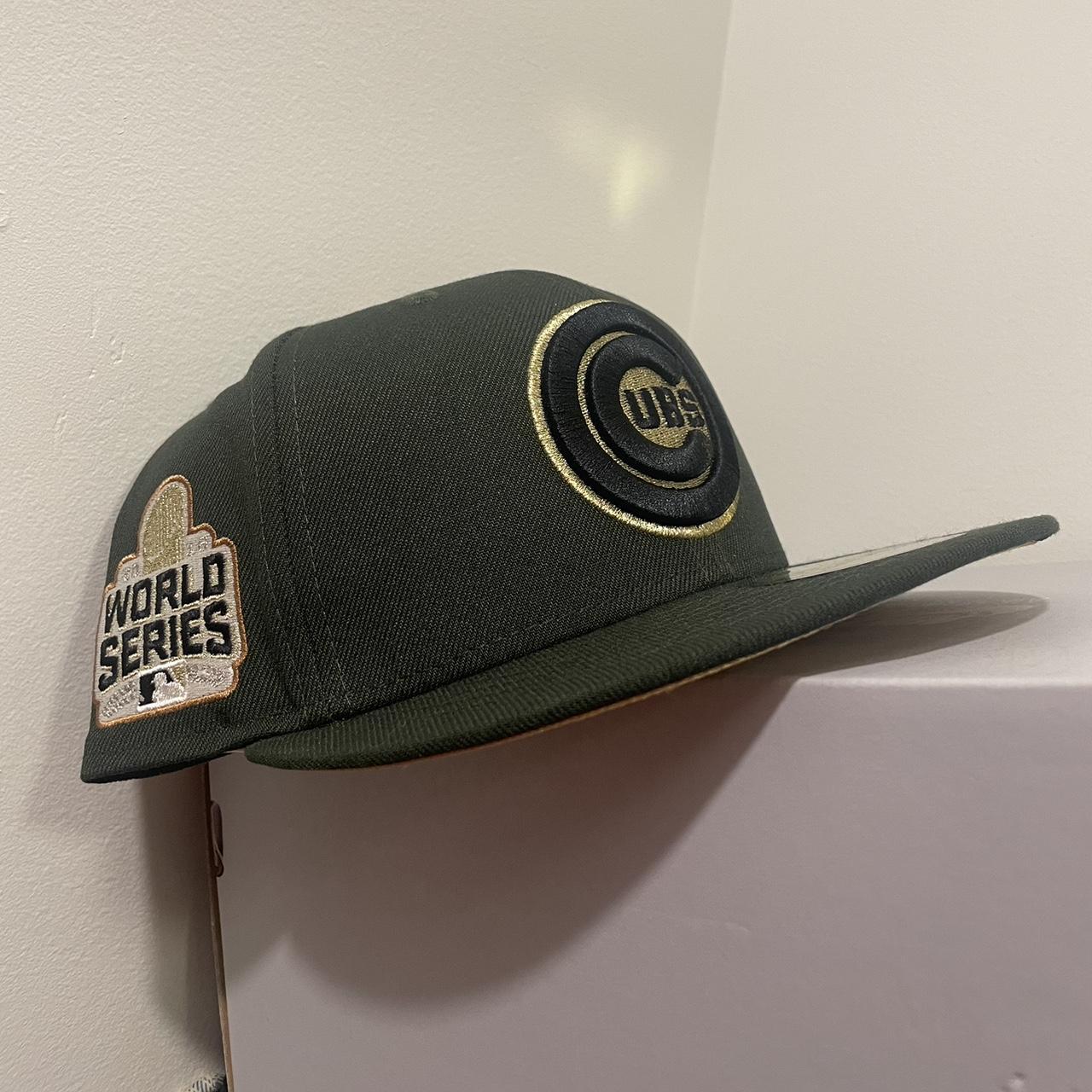 Chicago Cubs 7 3/8 Forest Green/Gold Gold... - Depop