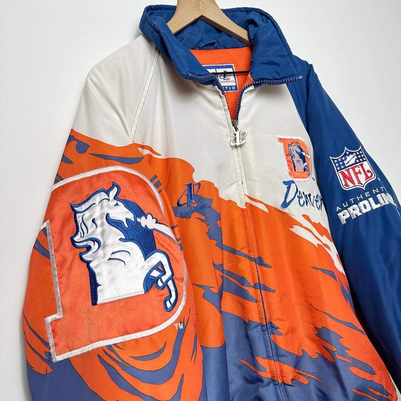 STARTER, Jackets & Coats, Vintage 9s Denver Broncos Starter Bomber Jacket  Blue Nfl Pro Line Made In Usa