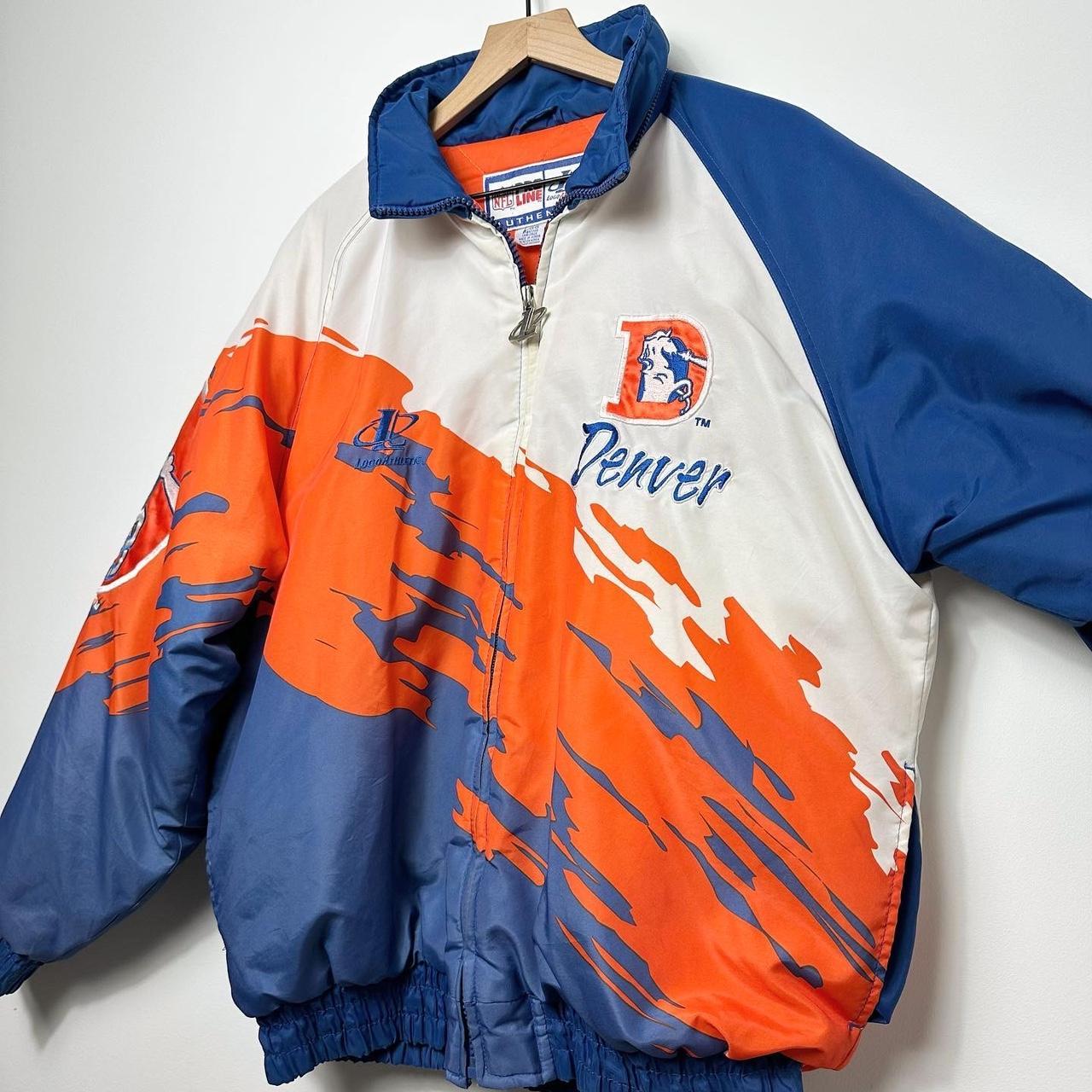 Vintage Denver Broncos Windbreaker 90s NFL Pro - Depop