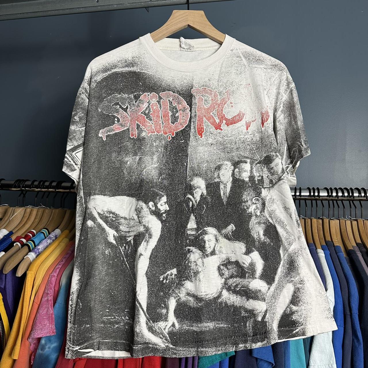 Vintage 90s Skid Row All Over Print Band T Shirt...