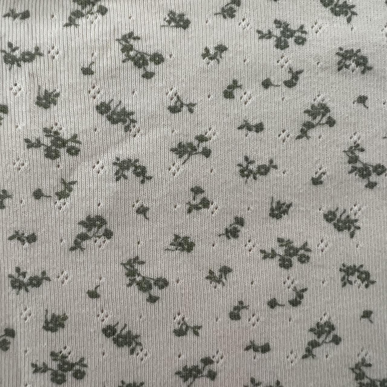 Brandy Melville Green Floral Tank In great... Depop